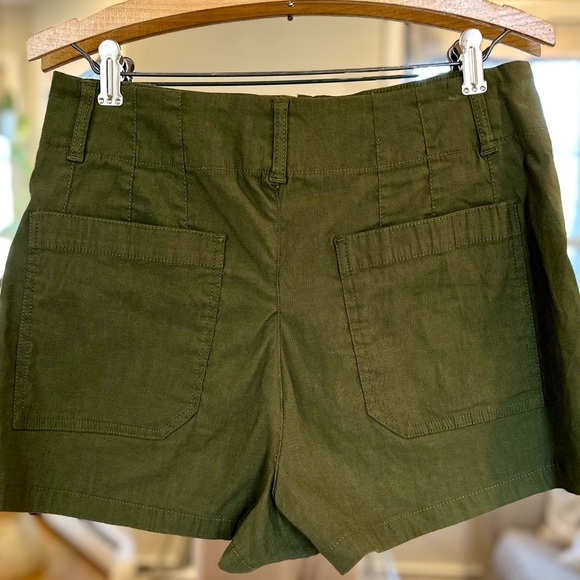 NWOT Anthropologie Maeve The Colette Dark Green High Rise Shorts w/ Stretch - 30 - Picture 4 of 6